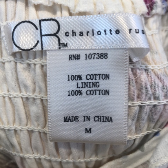 EUC Charlotte Russe Cream Flower Dress - Picture 6 of 6